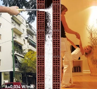 Supafil σε ψαθωτή τοιχοποιία